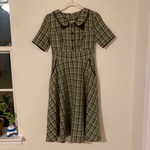 1940s/1950s inspired Voodoo Vixen Preppy/Acedemia Midi Dress - XS